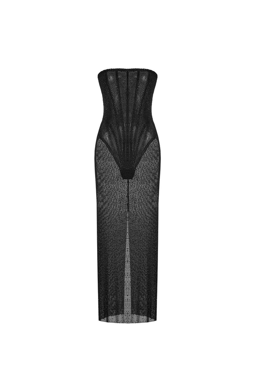 Сукня корсетна з кристалами