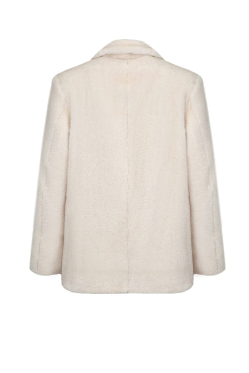 Блейзер з хутра молочний