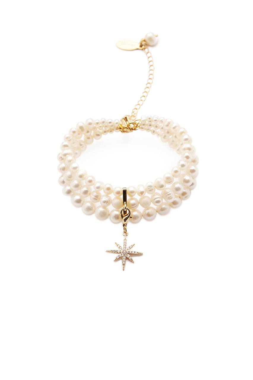PEARLS BRACELET WITH  «MORNING STAR»