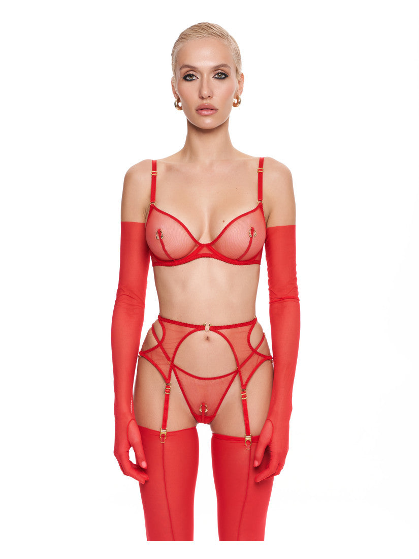 PIRSING RED WITH BELT