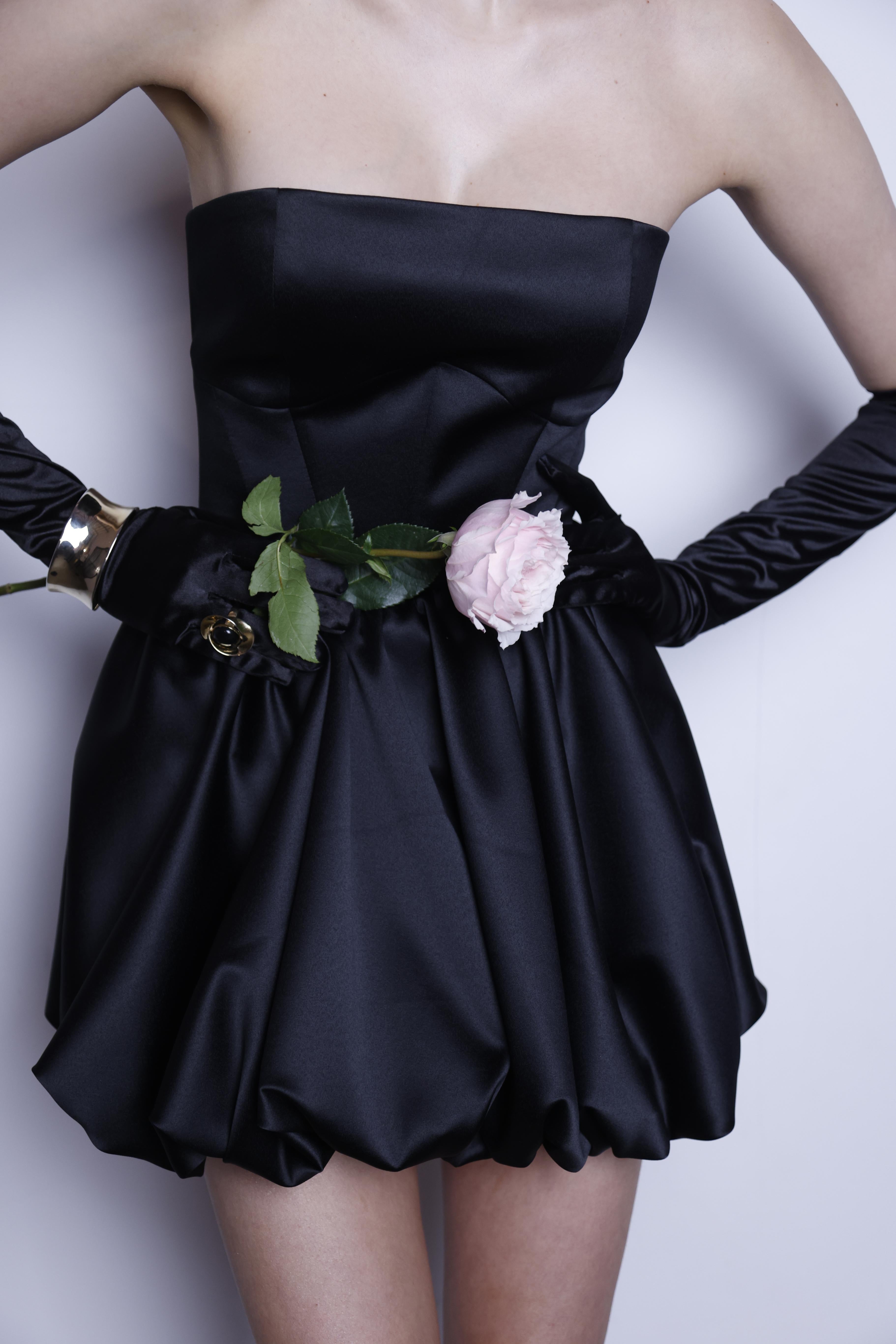 Satin dress sun flare mini