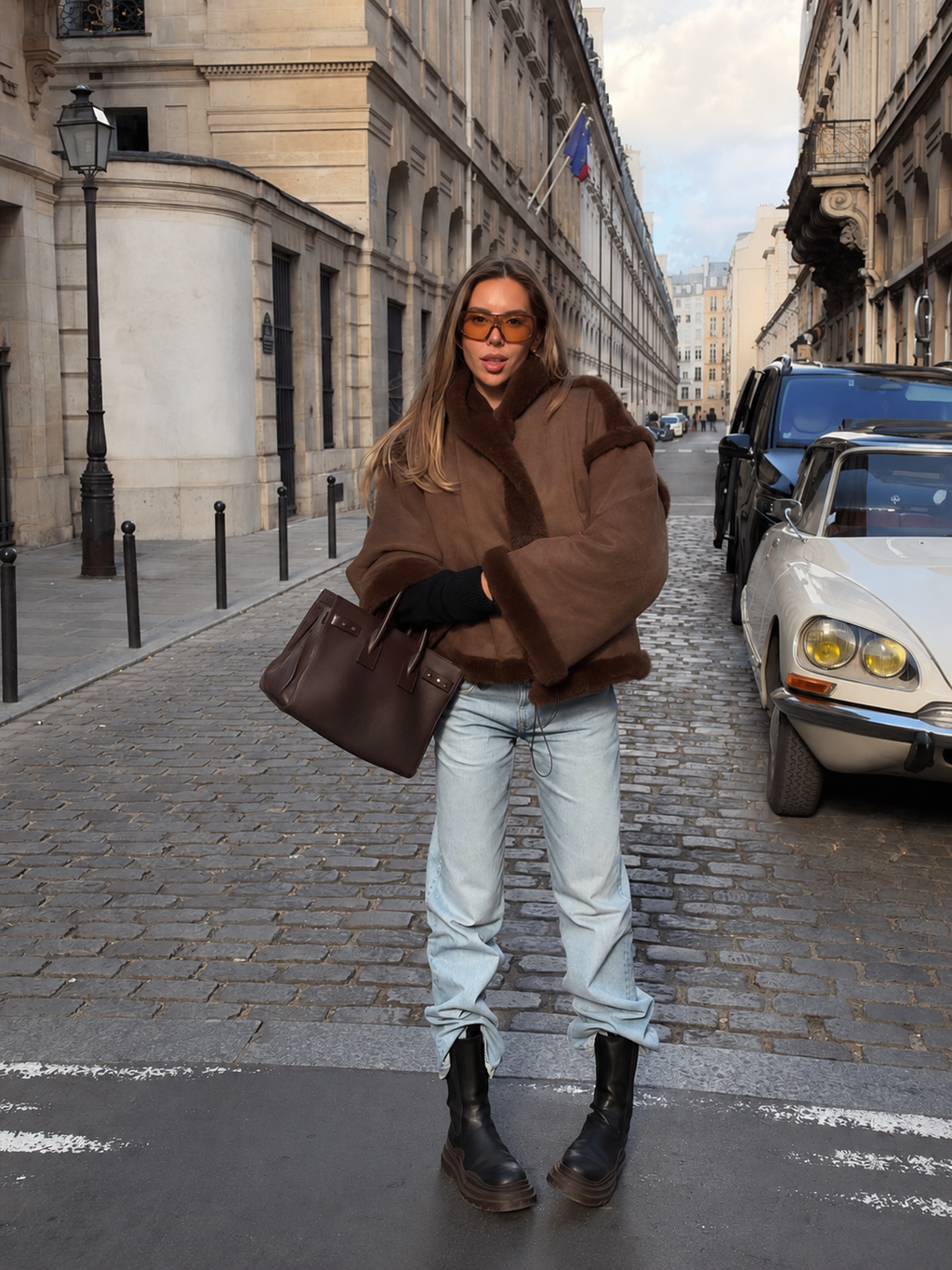 Faux Fur Bomber Jacket - фото 4