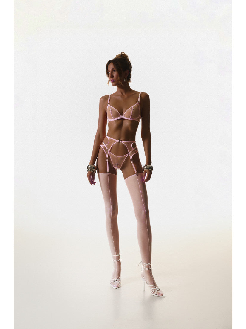 PINK SILVER PIERCING WITH BELT