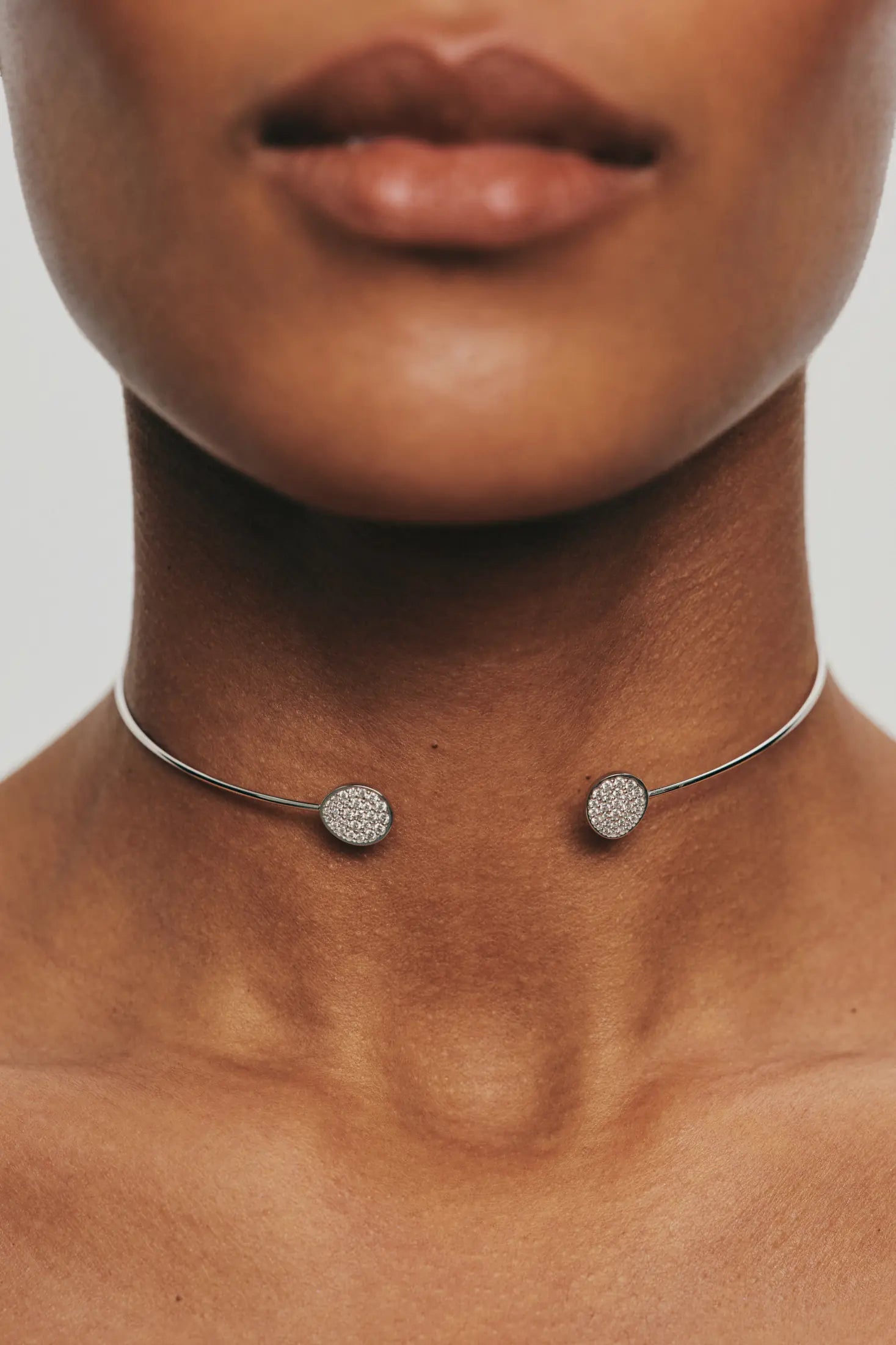 GUZEMA choker, clubs with diamonds Gold