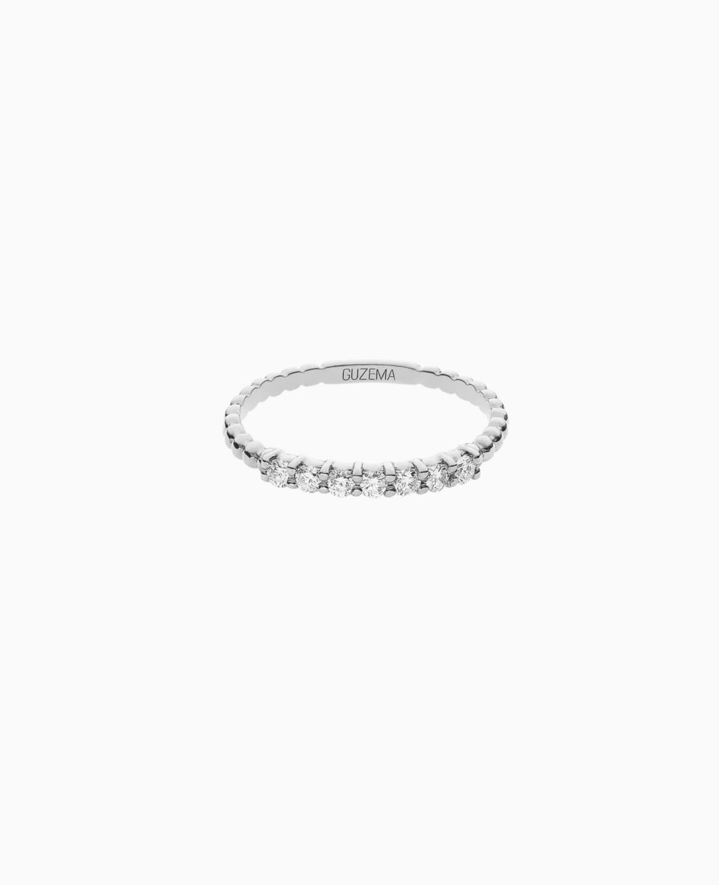 Ball ring, 7 diamonds