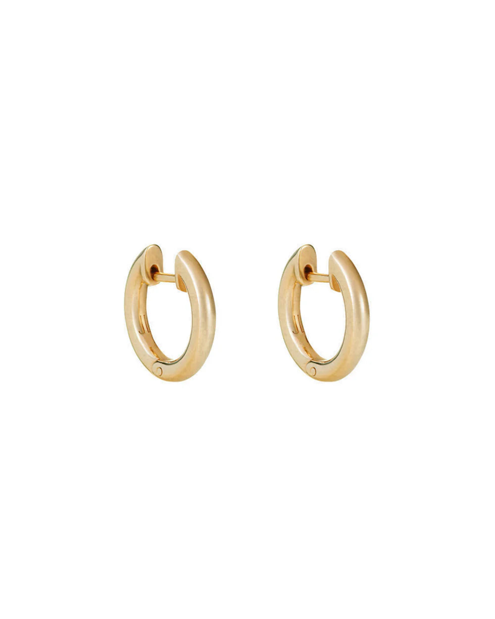 K18 Basic Hoops S earrings made of brass covered with 24 carat gold plating / diameter 16.5 mm
