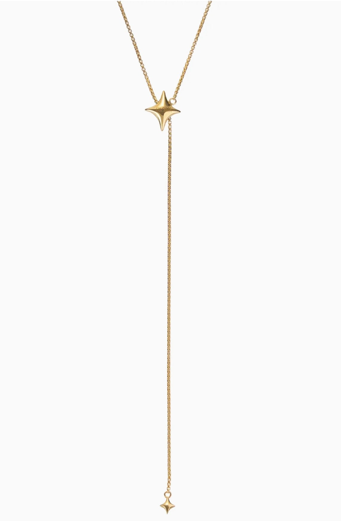 Star-shaped necklace, yellow gold
