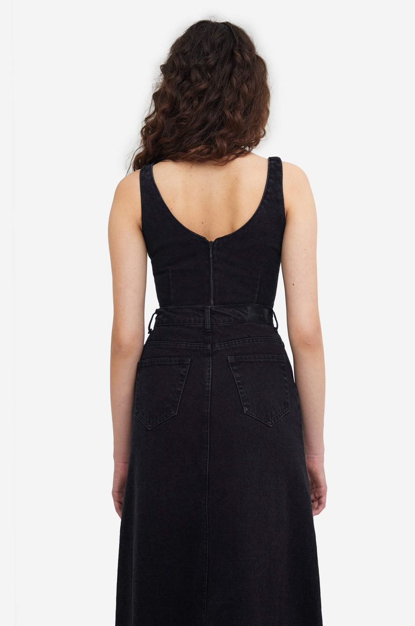 Rebel Denim Corset in Black - фото 3