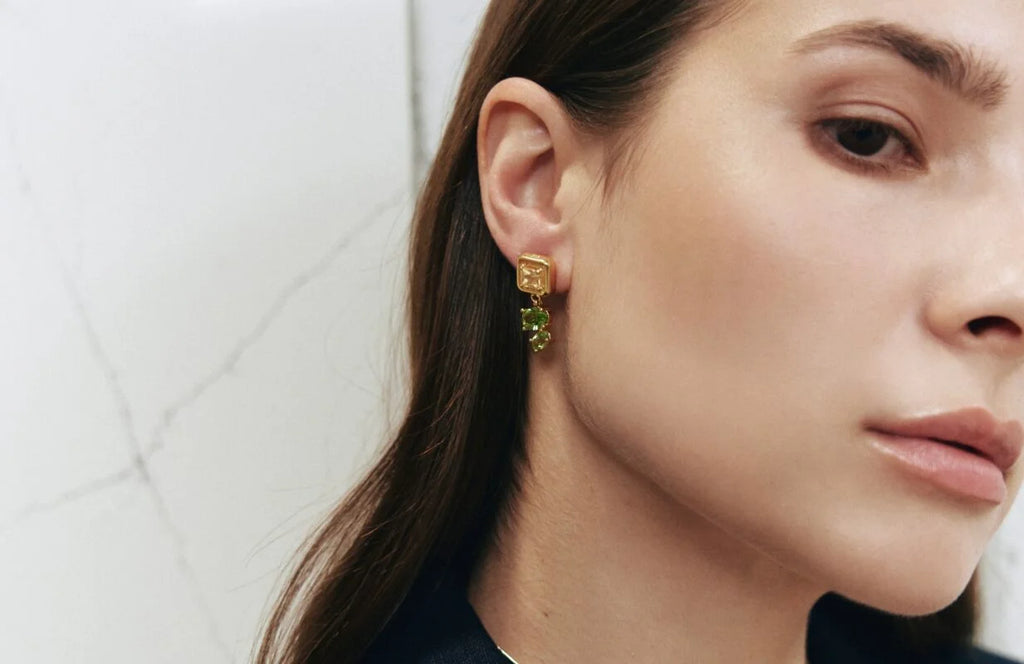 Earrings Splash Yellow-Green