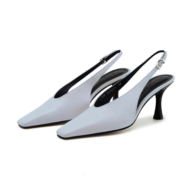 JECOME Ducks slingbacks burgundy
