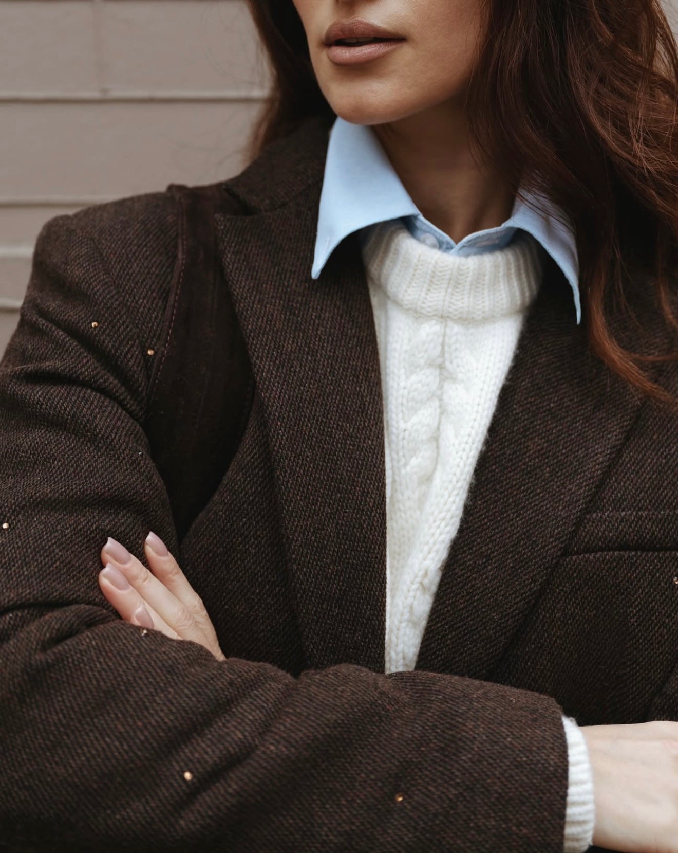 Жакет із твіду BROWN