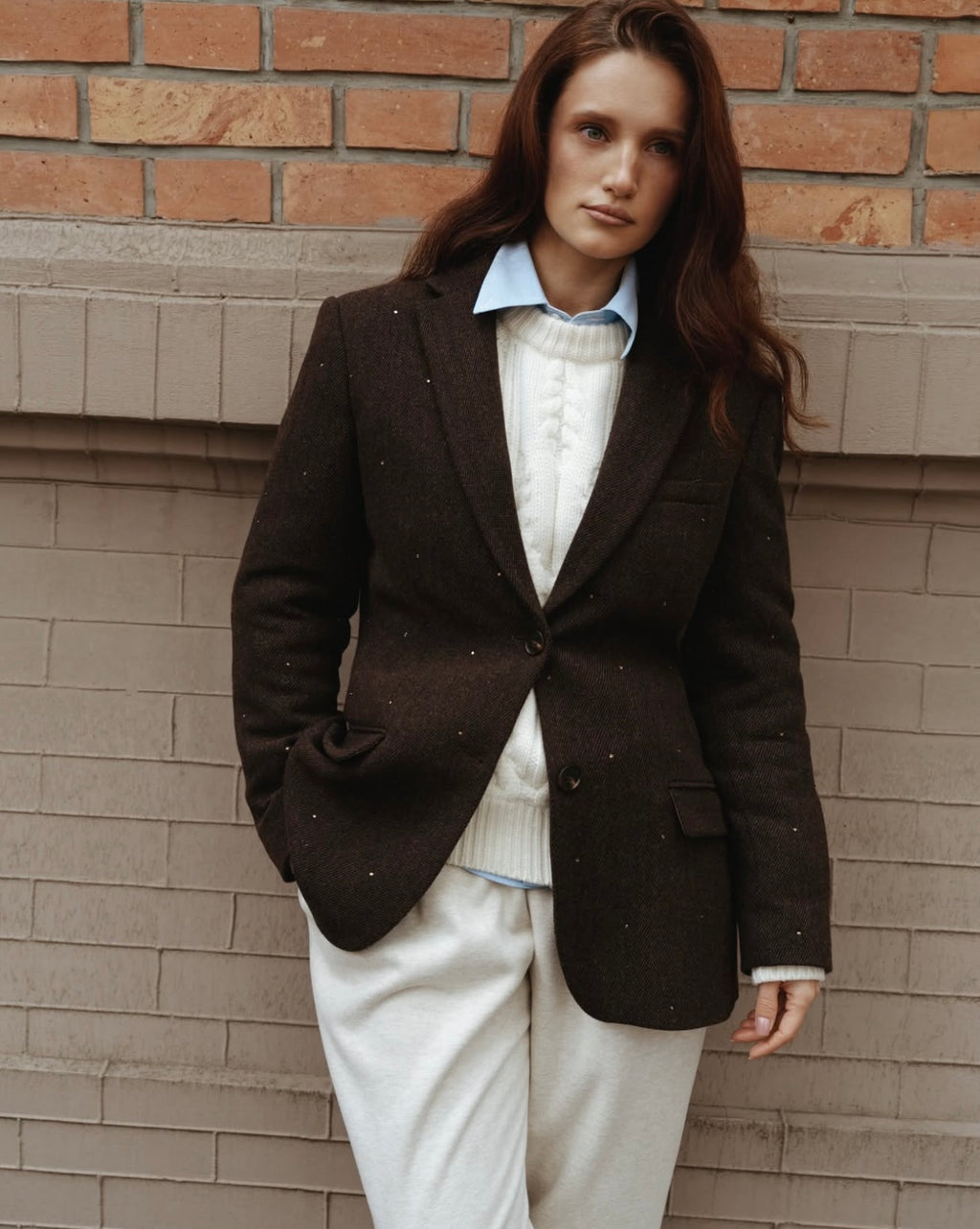 Жакет із твіду BROWN