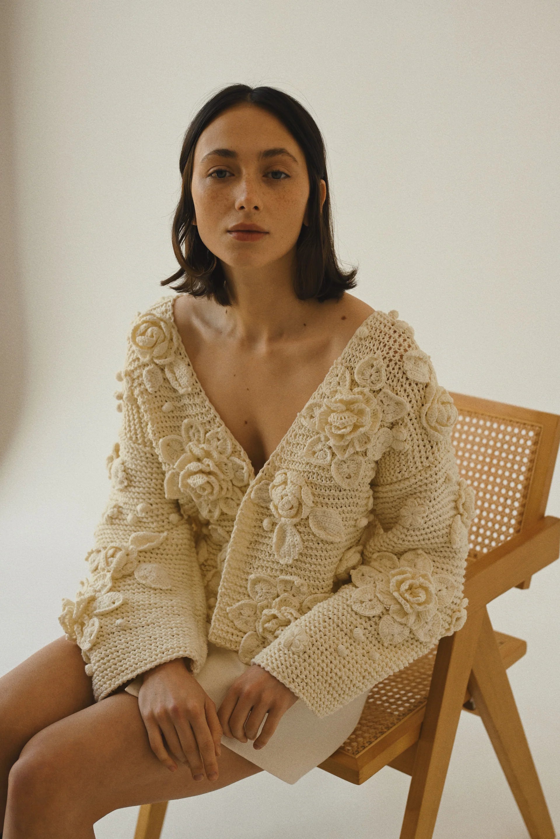 Flowers cardigan – handmade