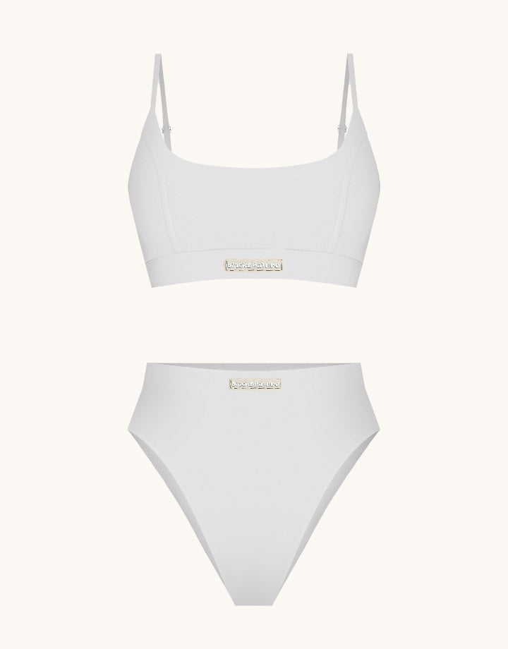 BlackSeaTribe Pct black&white High-Waisted Lingerie Set