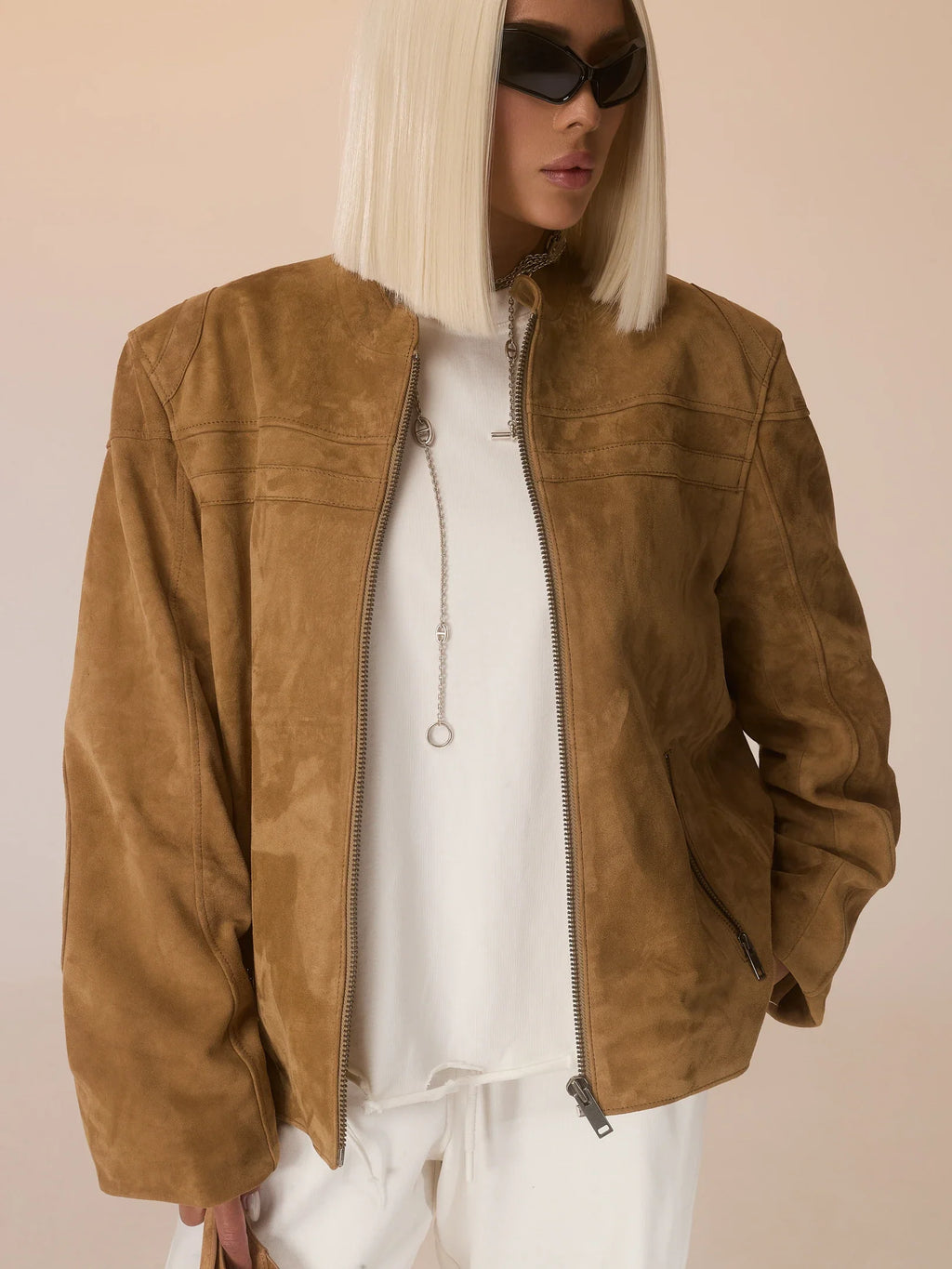SUEDE JACKET / CAMEL