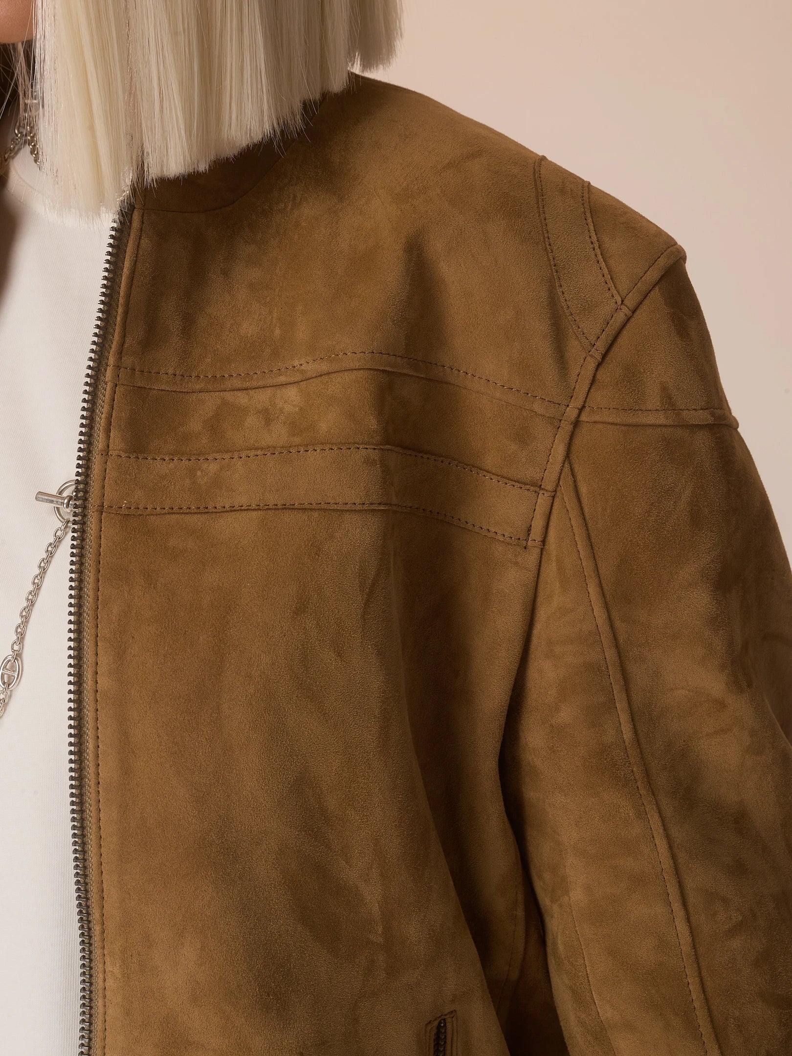 SUEDE JACKET / CAMEL