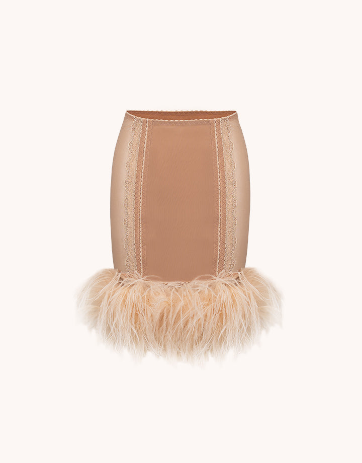 Юбка Plume со страусиными перьями