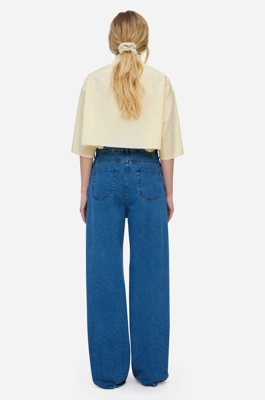 Blue Wide Leg Jeans - фото 10