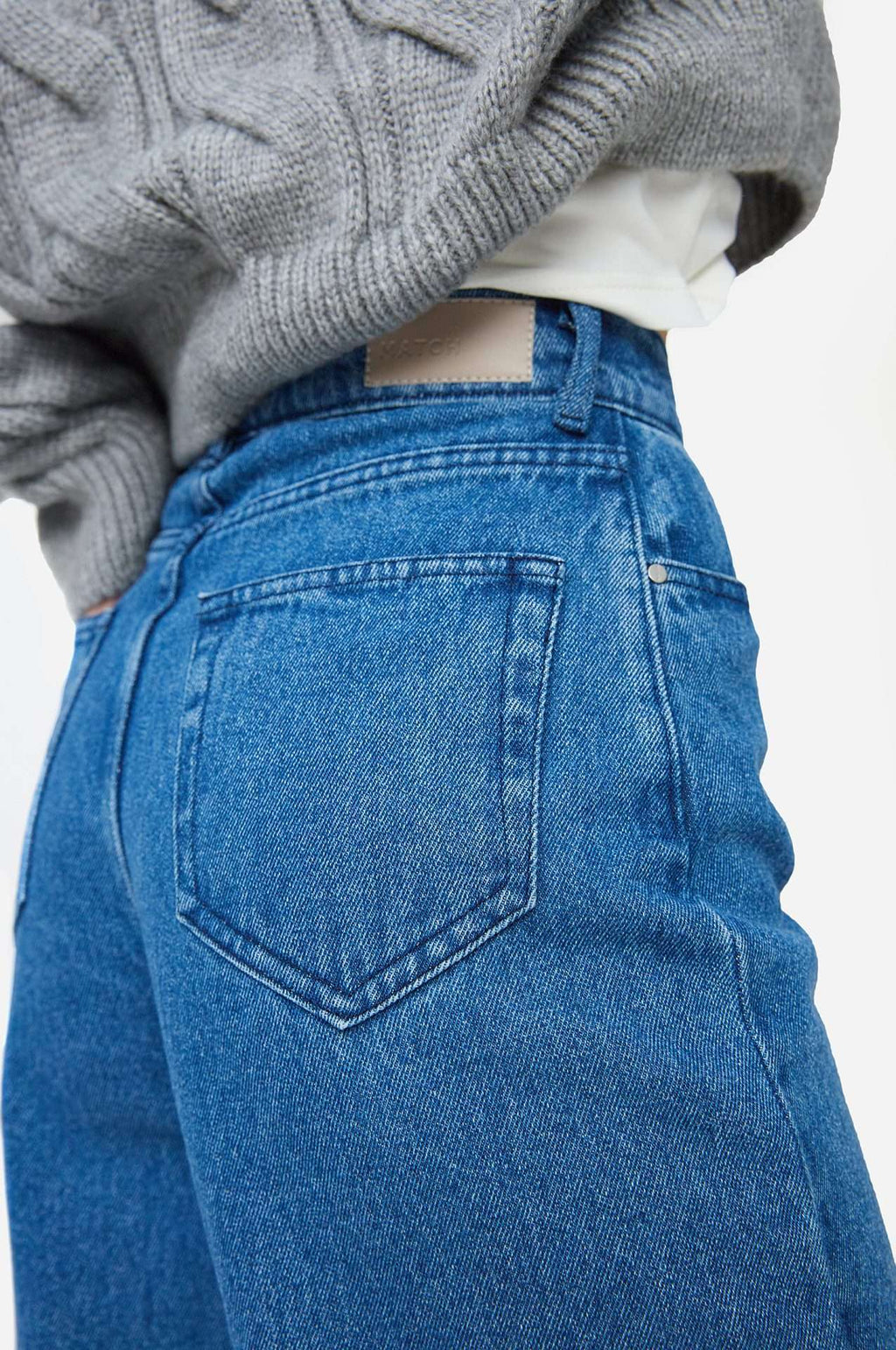 Blue Wide Leg Jeans - фото 5