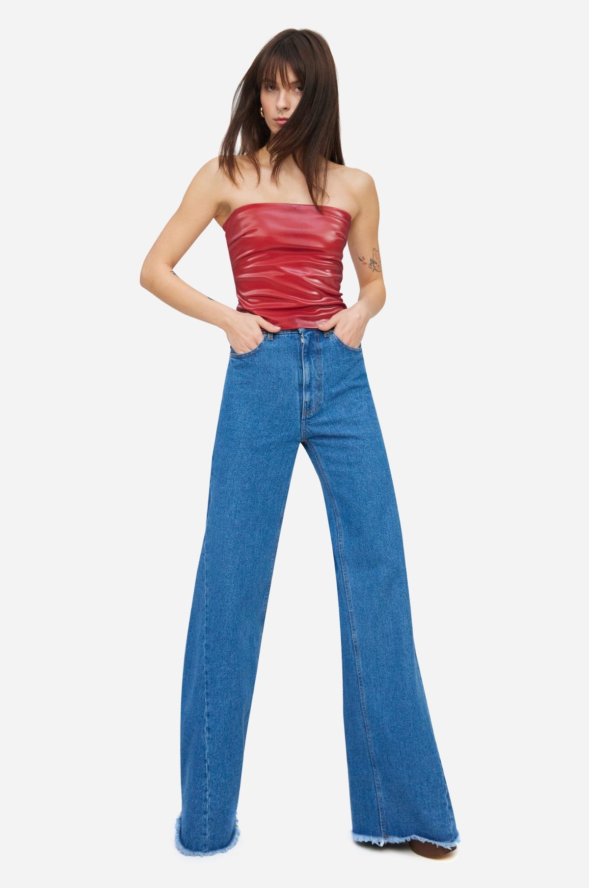 Blue Flared Jeans - фото 2