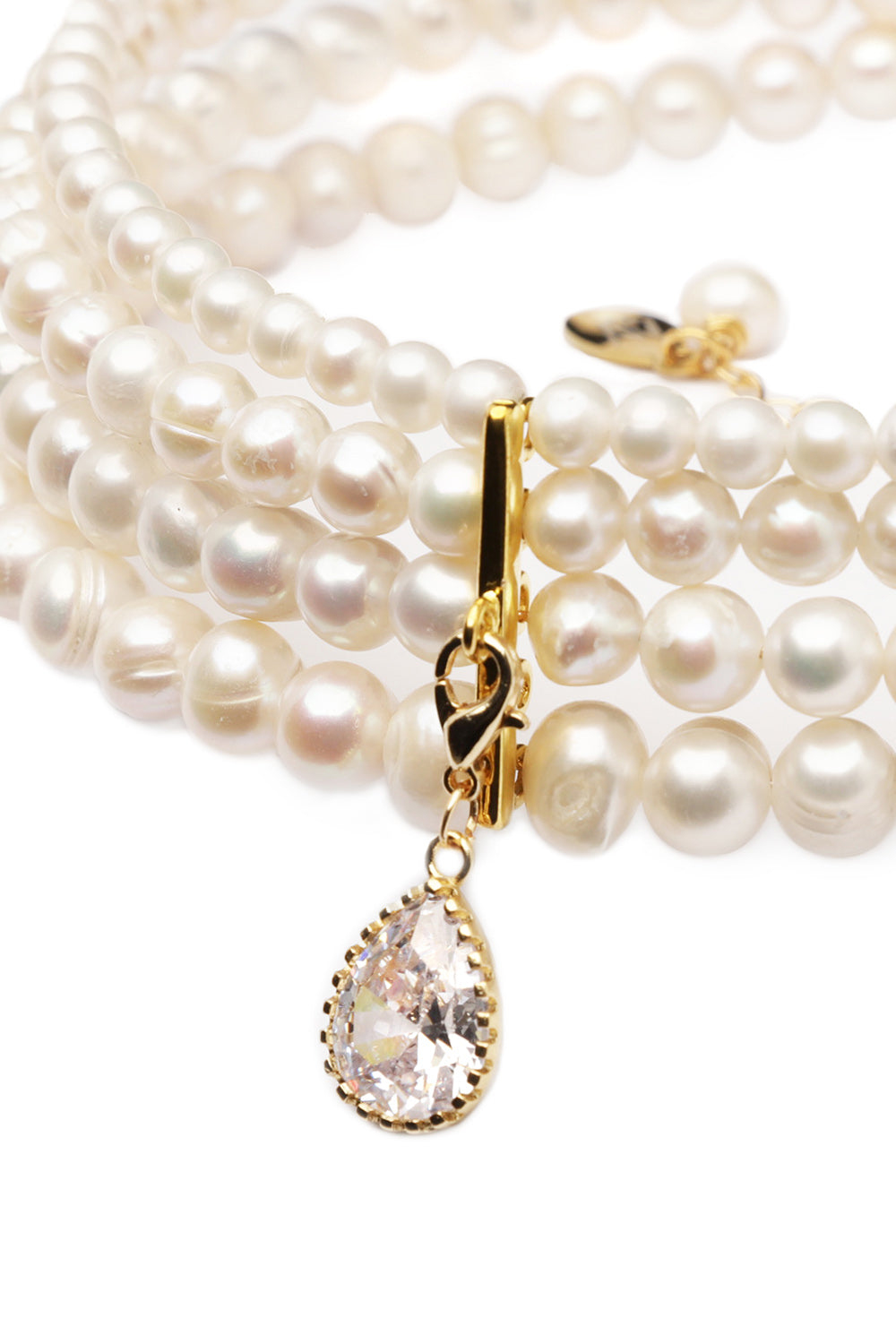 "PARIS" NATURAL PEARLS CHOKER WITH DROP PENDANT - фото 6