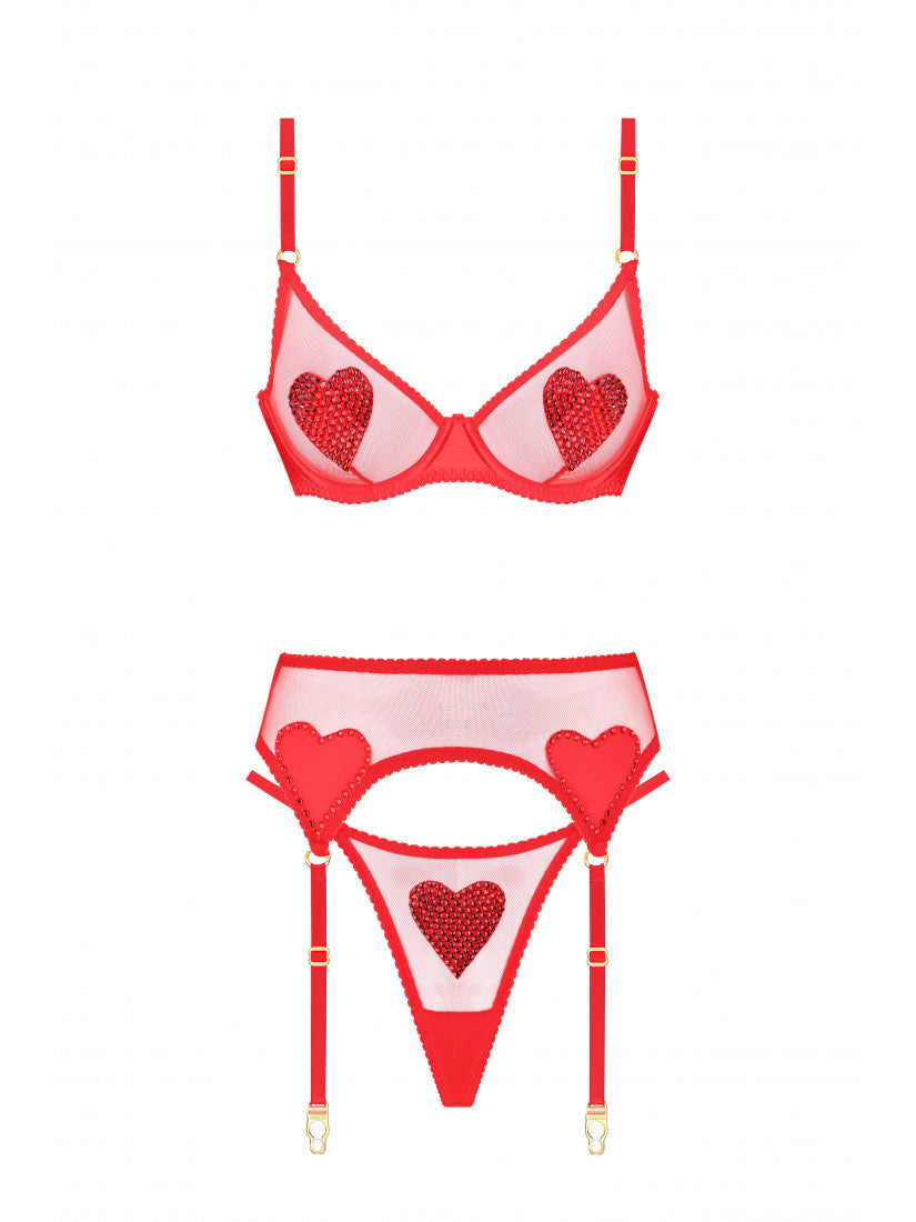LOVE RED CRISTAL RED З ПОЯСОМ