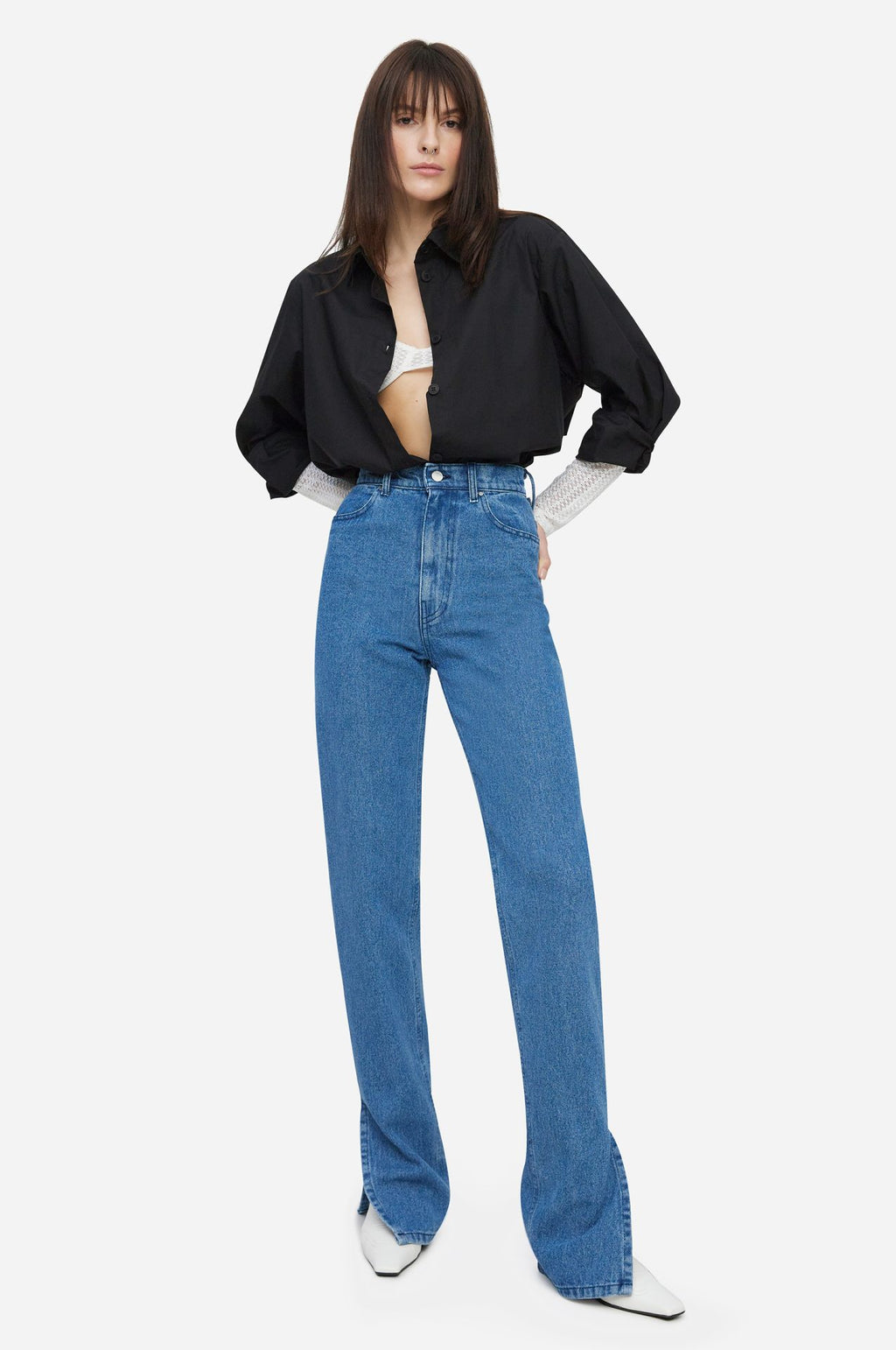 Blue Jeans With Cuts - фото 3