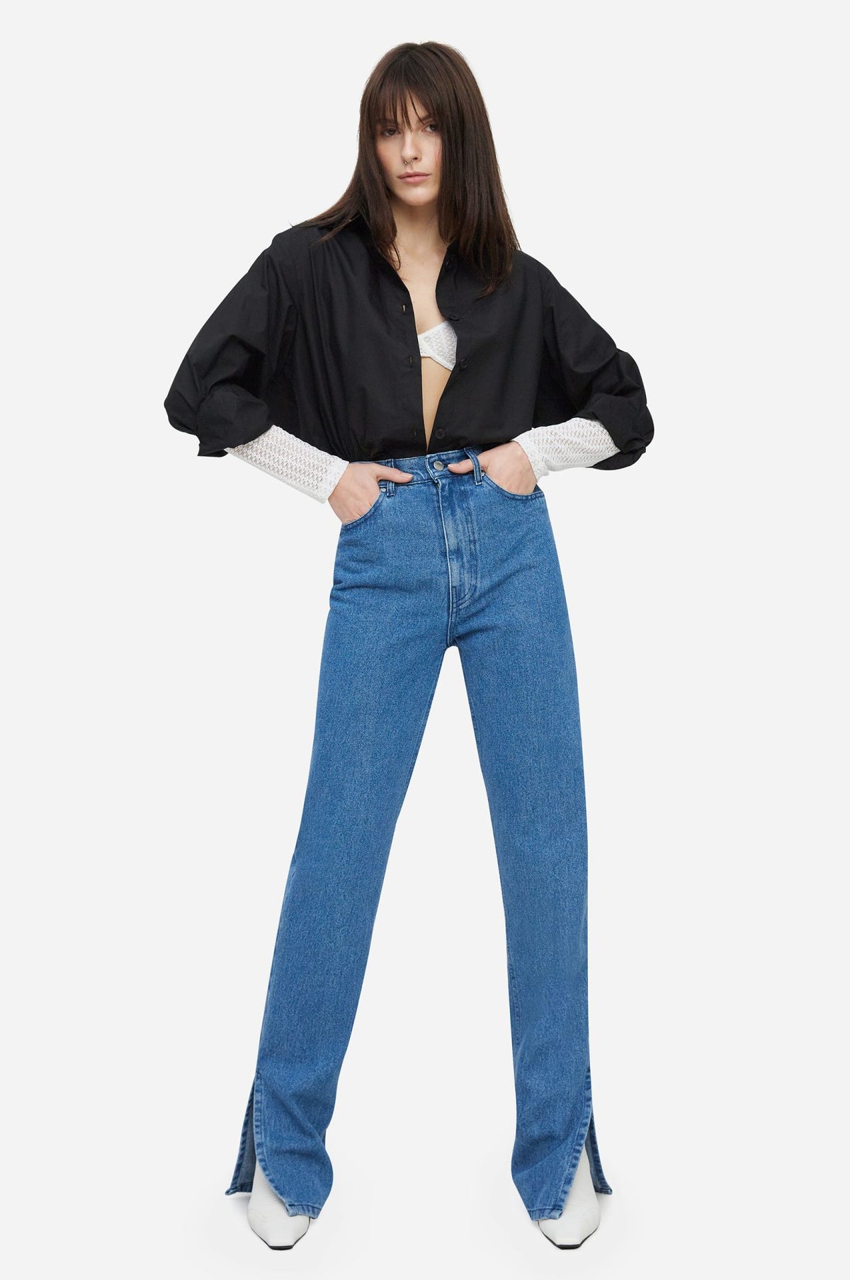 Blue Jeans With Cuts - фото 5