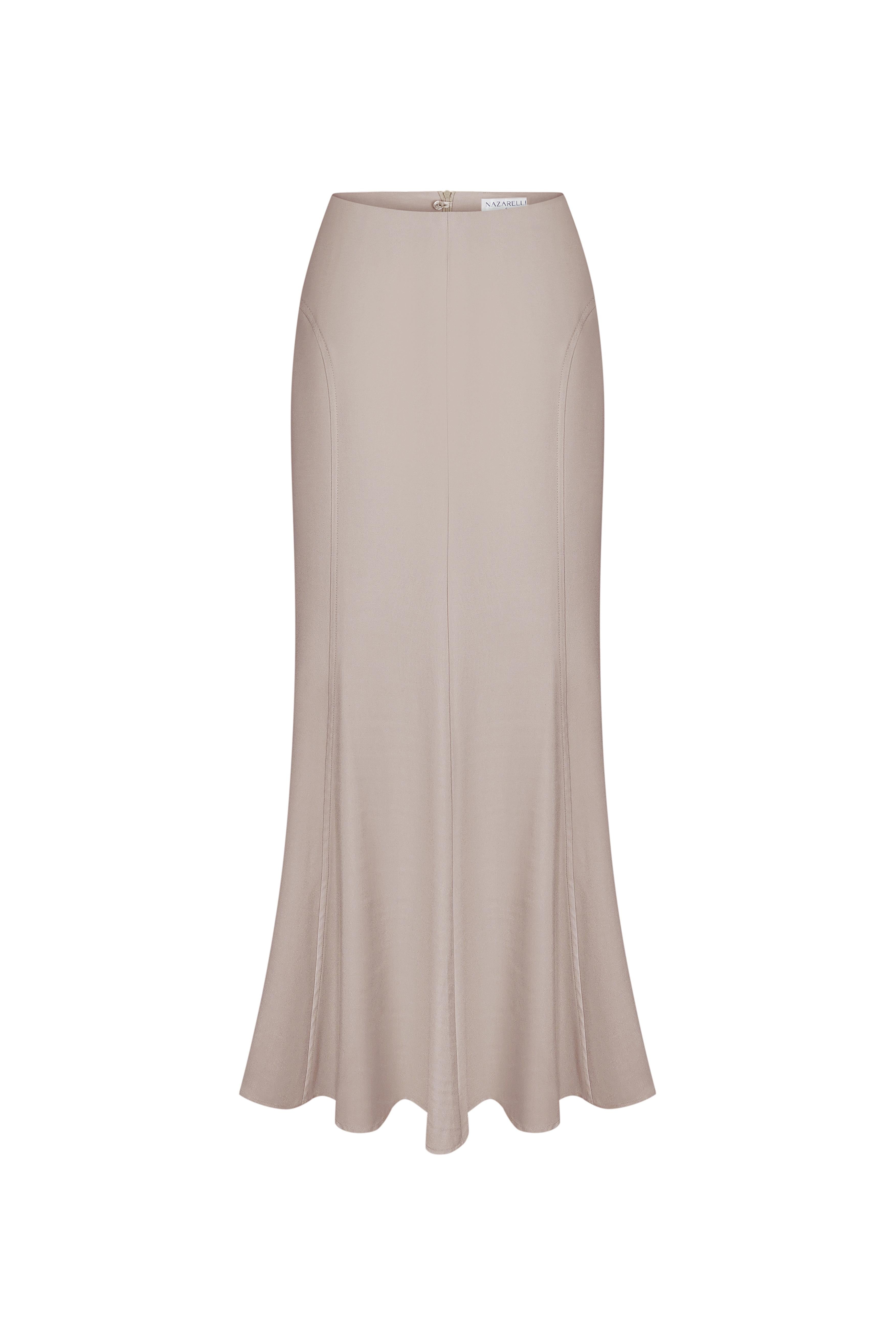 Godet skirt suit