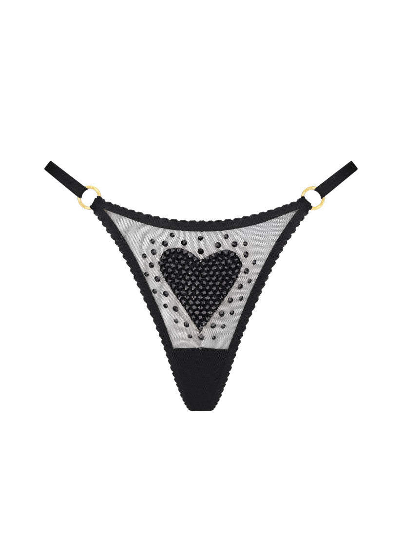 Трусики Black Love Cristal Black Shine