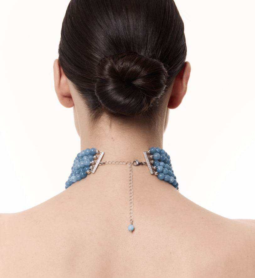 Намисто Grains De Verre "INNOCENT CLASSIC" Blue With Silver