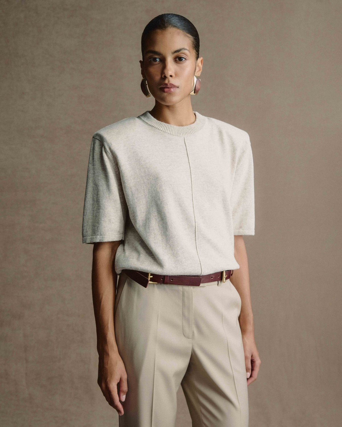 В’язана футболка Essentia Knit Льон - фото 1