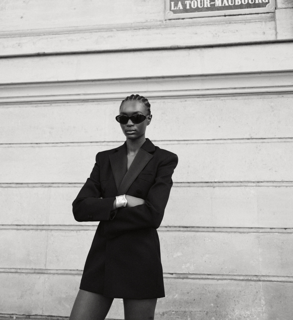 Сукня-піджак HAVRY з атласним лацканом black