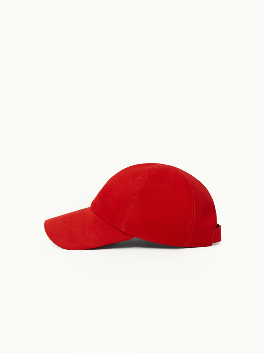 HOOPS cap made of genuine suede with Italian fittings burning red