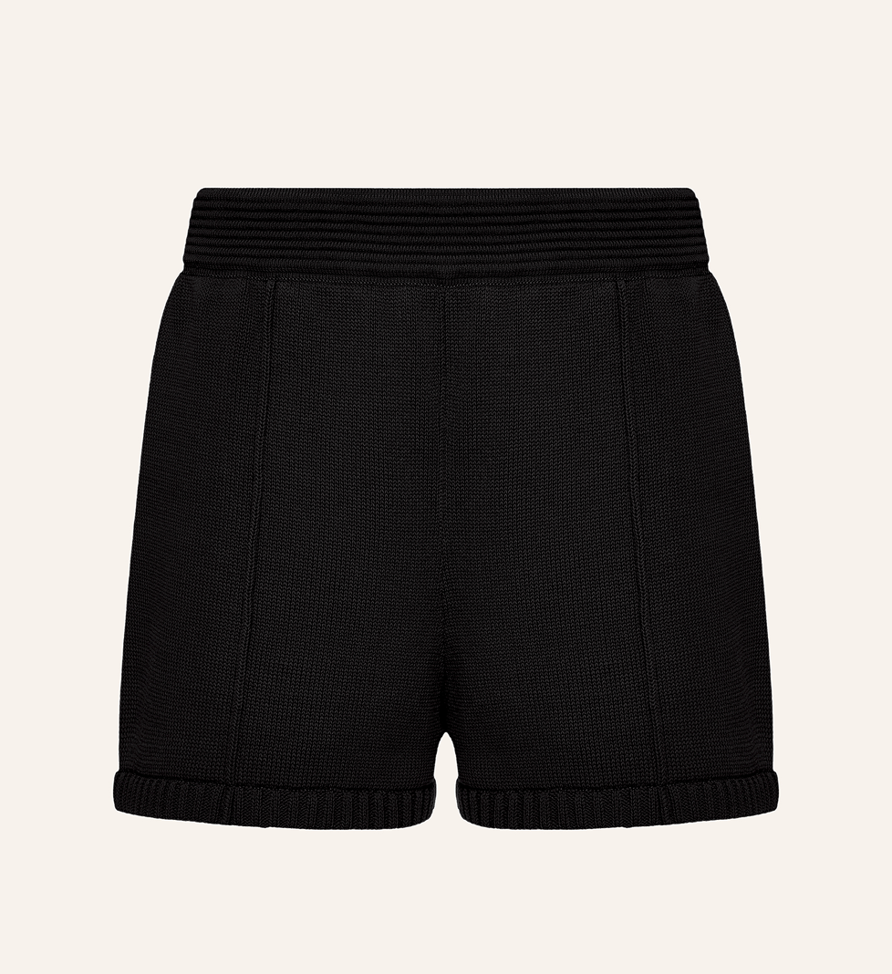 Трикотажні чорні шорти Katerina Kvit з бавовни