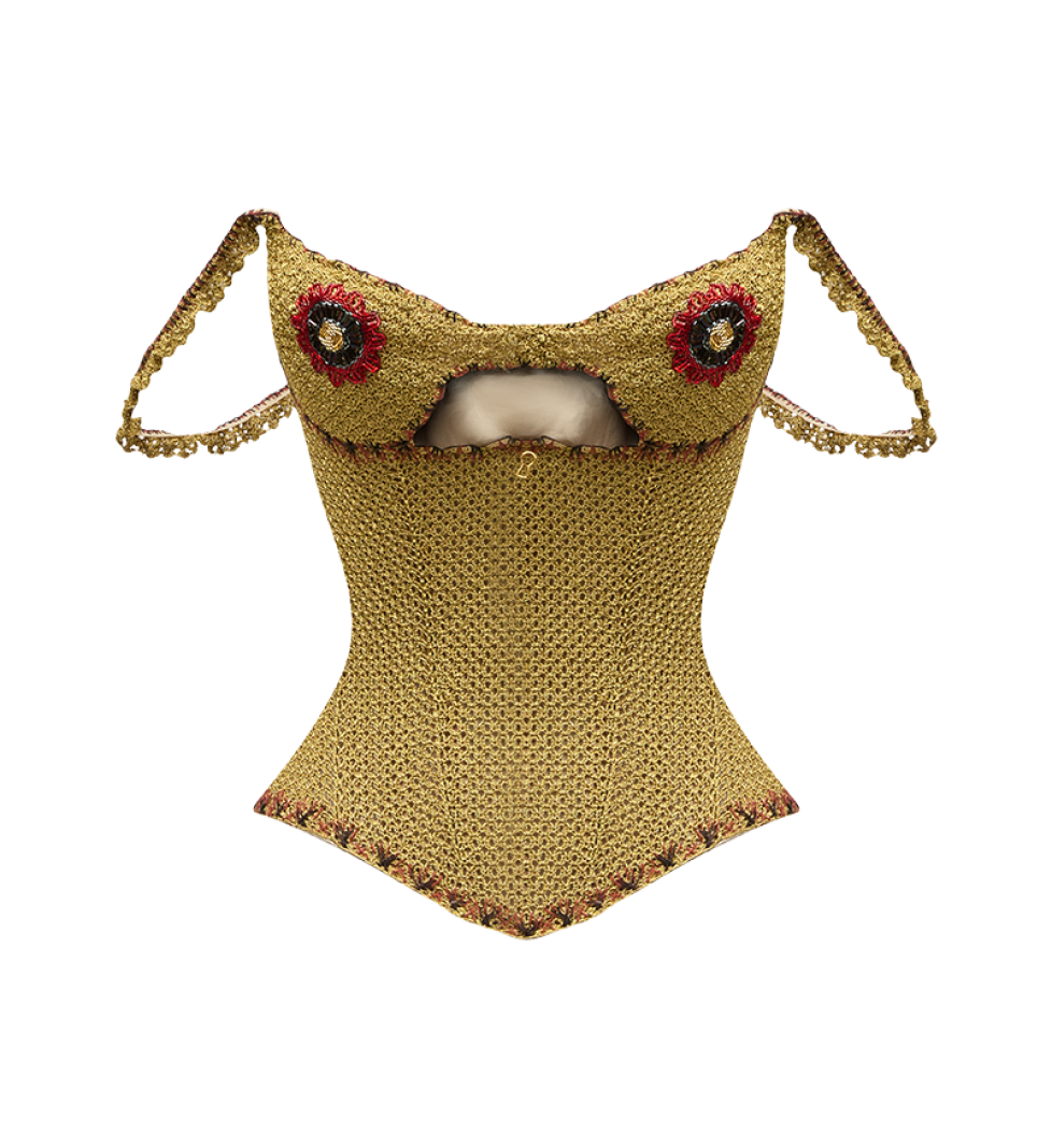 Корсет TONiA золотий в’язаний