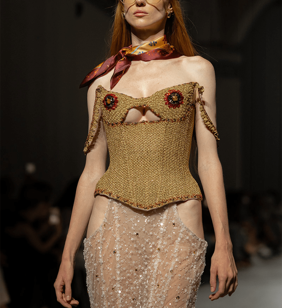 Корсет TONiA золотий в’язаний