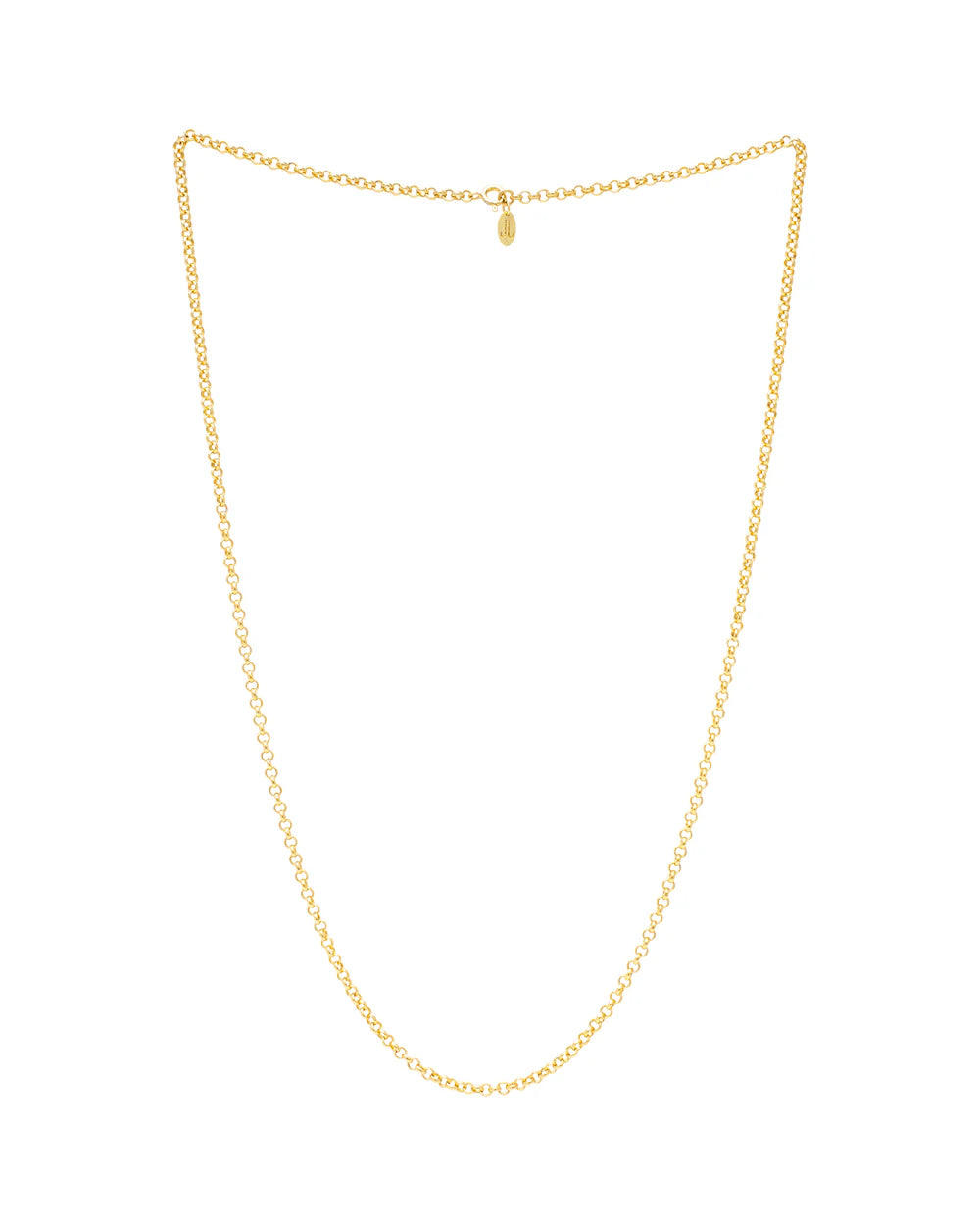K20 Roller weaving necklace made of brass covered with 24 carat gold plating / length 75-90 cm