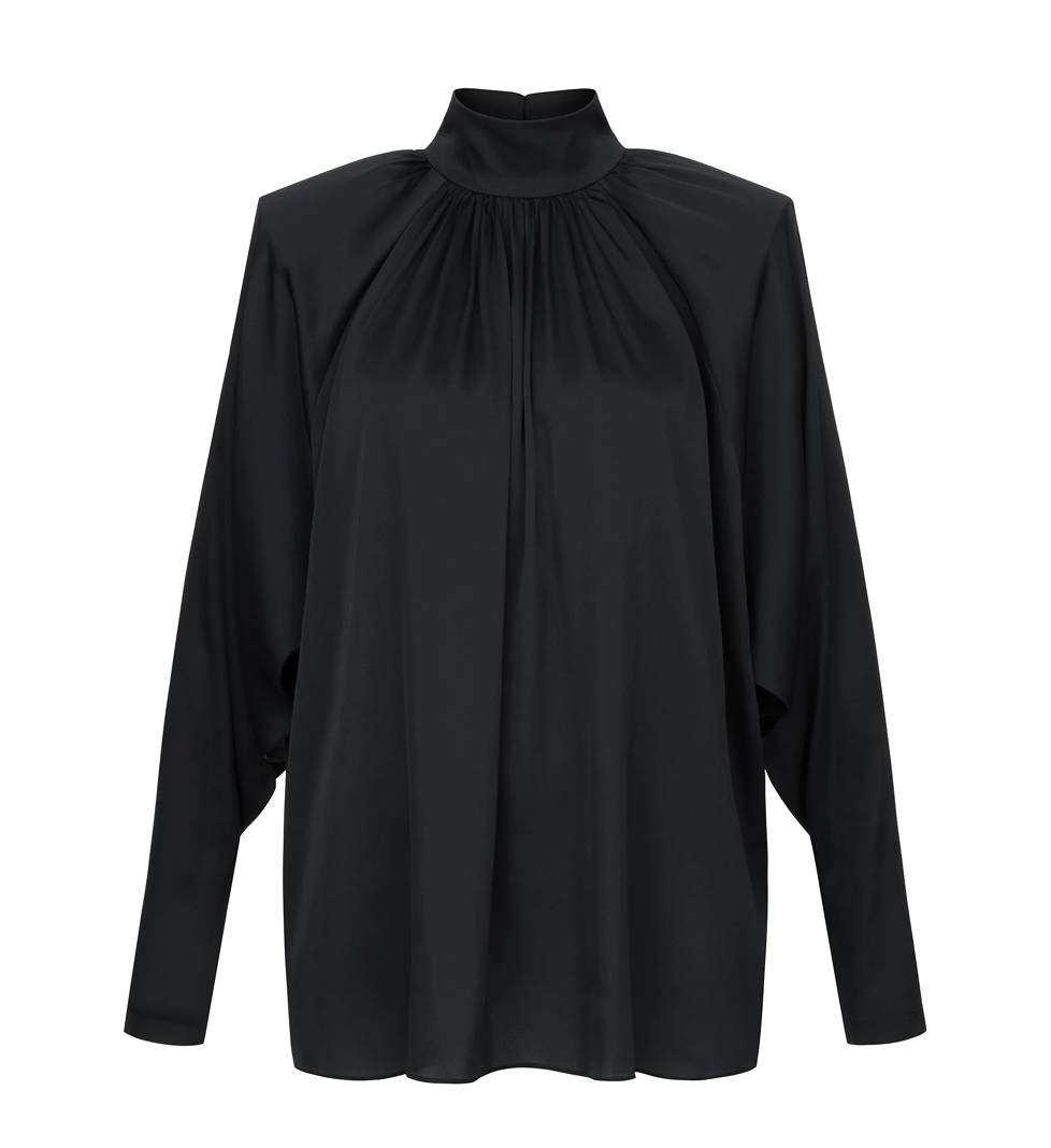 Блуза LILI MAGER з м'якими плечима black