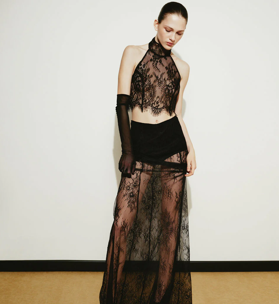 Мереживний топ LILI MAGER Black
