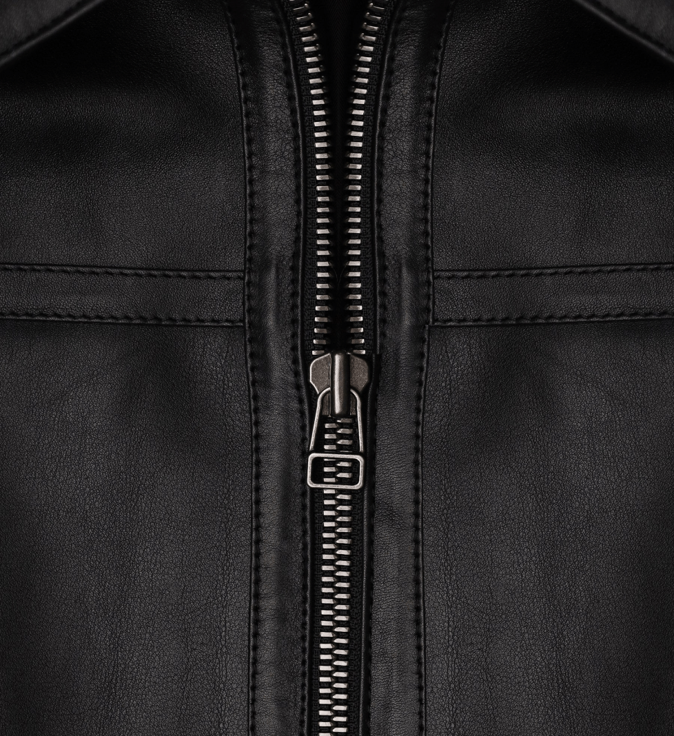 Укорочена шкіряна куртка KULAKOVSKY LUCA black