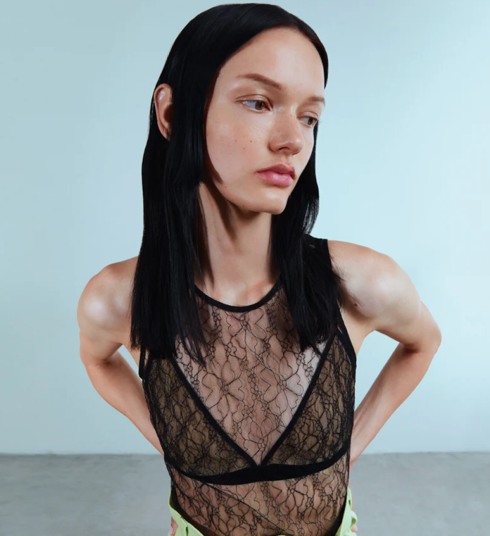 Майка-топ SAYYA Мереживний Black