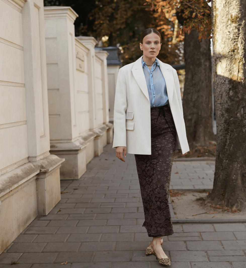 Спідниця KRISTINA LAPTSO мереживна brown