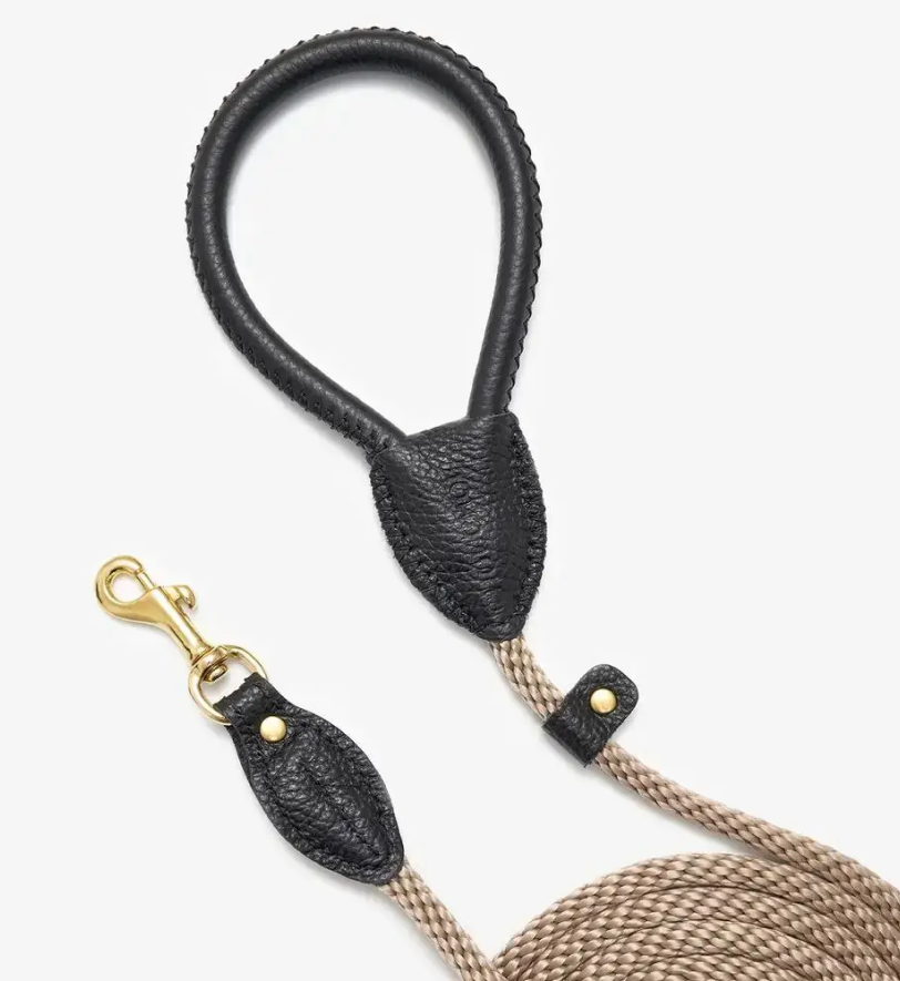 Повідець CHOUCHOU шкіряний для собак "Caviar" чорний