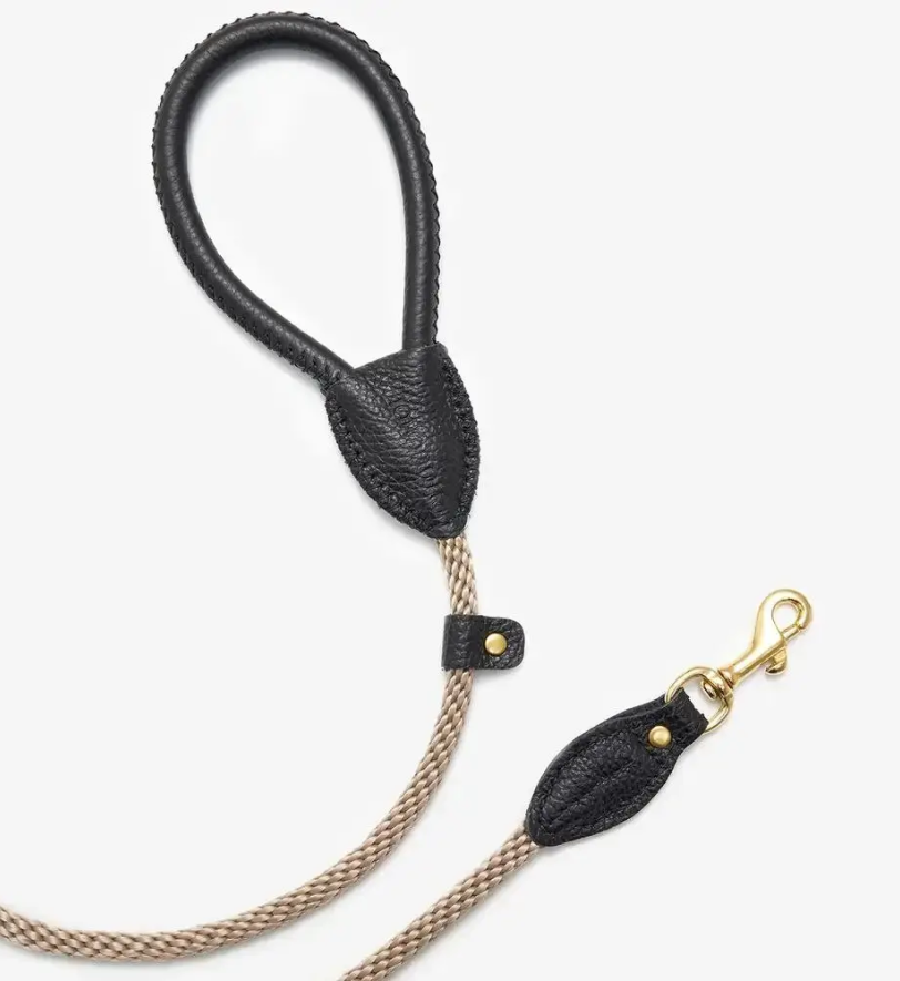 Повідець CHOUCHOU шкіряний для собак "Caviar" чорний