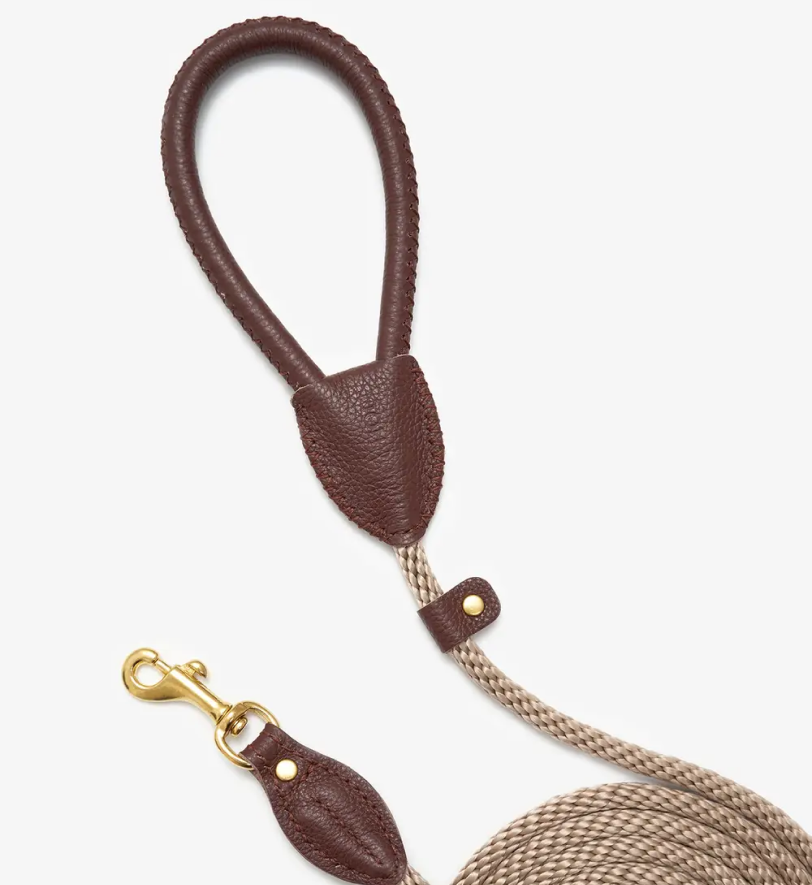 Повідець CHOUCHOU шкіряний для собак "Caviar" коричневий