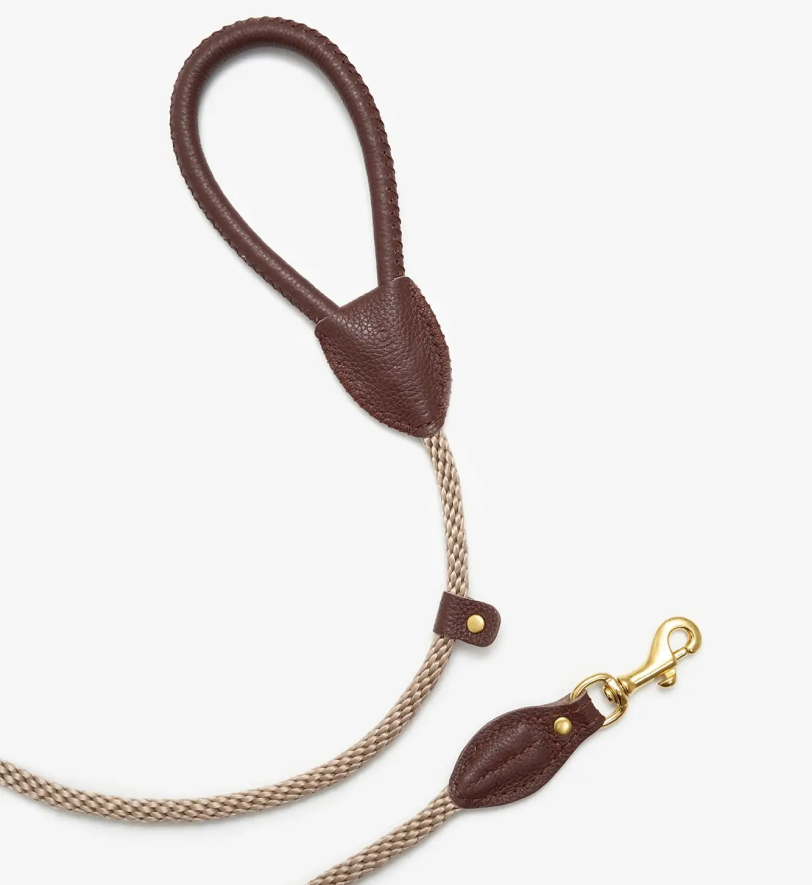 Повідець CHOUCHOU шкіряний для собак "Caviar" коричневий