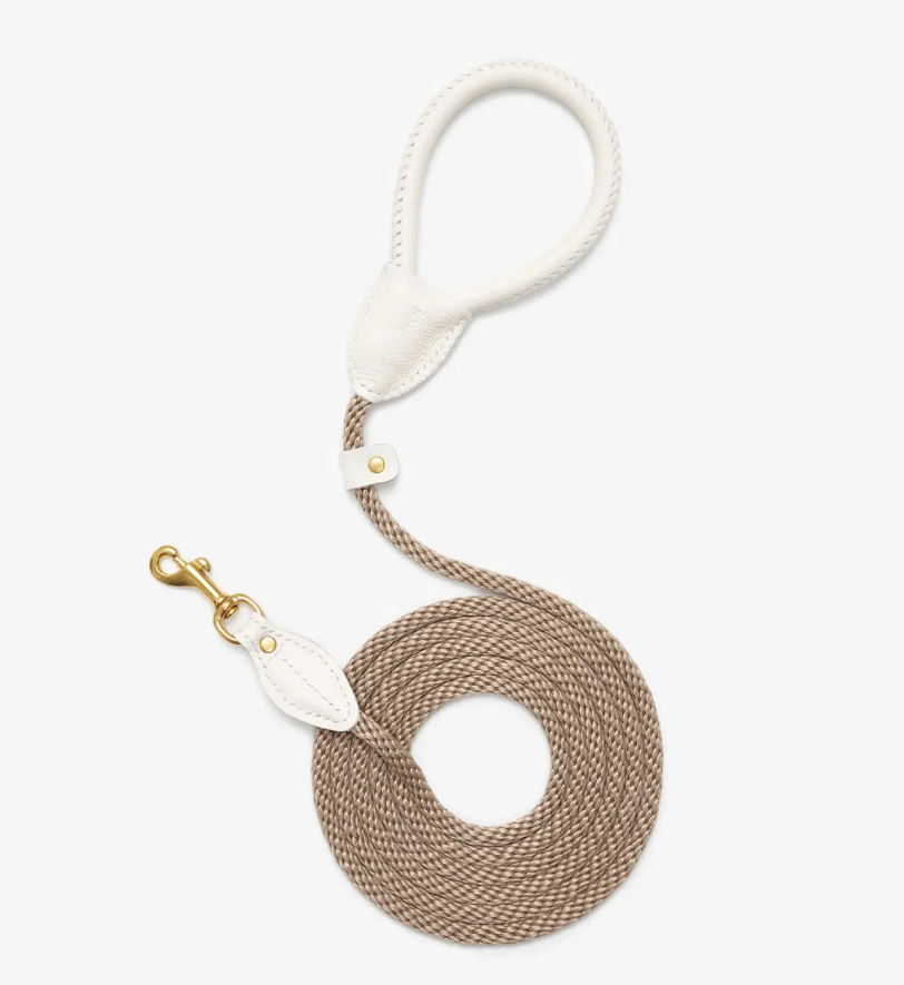 Повідець CHOUCHOU шкіряний для собак "Caviar" білий