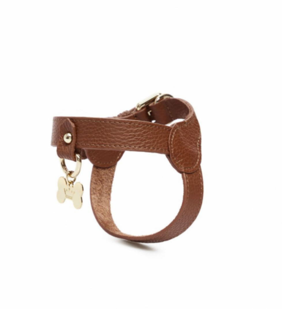 Шлейка MALTIPOO Шкіряна Brown