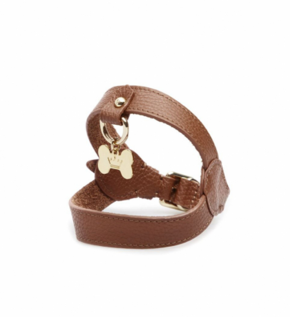 Шлейка MALTIPOO Шкіряна Brown